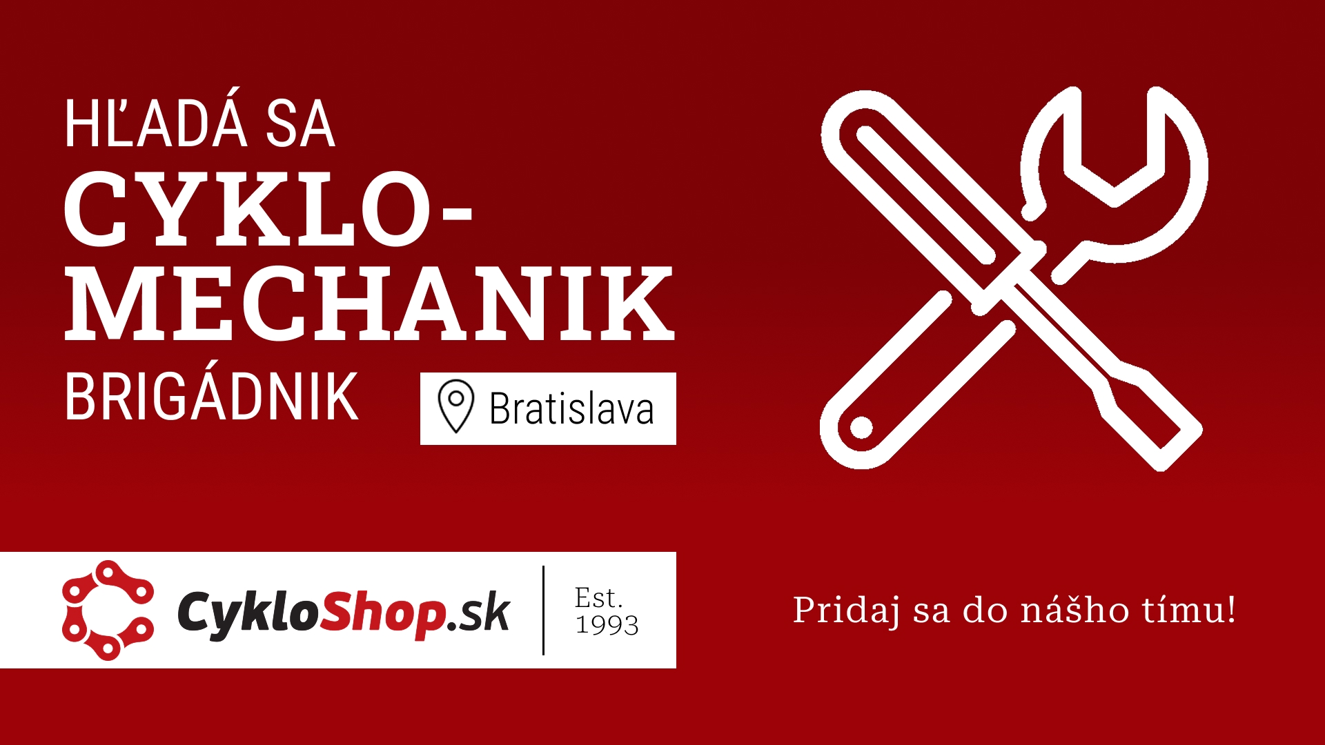 Mechanik bicyklov brigáda Cykloshop Bratislava
